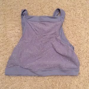 sparkly blue halter top